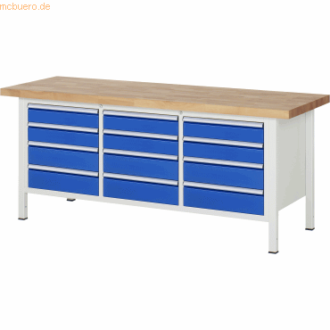 4040376460868 - RAU Werkbank 2000x700x840-1040mm 12xSchublade-TA lgrebl 4040376460868 RAU GmbH