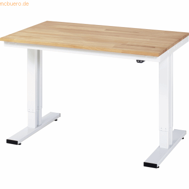4040376463746 - Arbeitstisch elektrisch höhenverstellbar Höhe 720 - 1120 mm Buchenplatte massiv BxT 1250 x 800 mm 4040376463746 - Arbeitstisch elektrisch höhenverstellbar Höhe 720 - 1120 mm Buchenplatte massiv BxT 1250 x 800 mm