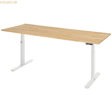 4040376536815 - Schreibtisch Adlatus 100 höhenverstellbar rechteckig buche lichtgrau 4040376536815 RAU 4040376536815 - Schreibtisch Adlatus 100 höhenverstellbar rechteckig buche lichtgrau 4040376536815 RAU