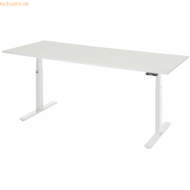 4040376536839 - Schreibtisch Adlatus 100 höhenverstellbar rechteckig weiß lichtgrau 4040376536839 RAU 4040376536839 - Schreibtisch Adlatus 100 höhenverstellbar rechteckig weiß lichtgrau 4040376536839 RAU