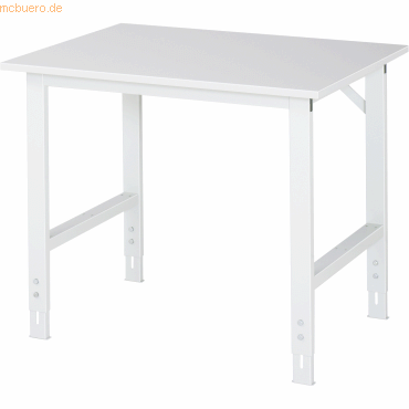4040376888228 - Arbeitstisch höhenverstellbar Höhe 760 - 1080 mm Spanplatte melaminharzbeschichtet BxT 1000 x 800 mm lichtgrau 4040376888228 - Arbeitstisch höhenverstellbar Höhe 760 - 1080 mm Spanplatte melaminharzbeschichtet BxT 1000 x 800 mm lichtgrau