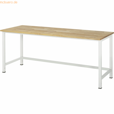 4040376903792 - Werktisch Grundtisch Unterbau 45x45 mm Platte Buche BxTxH 2000x800x825 mm RAL 7035 4040376903792 - Werktisch Grundtisch Unterbau 45x45 mm Platte Buche BxTxH 2000x800x825 mm RAL 7035