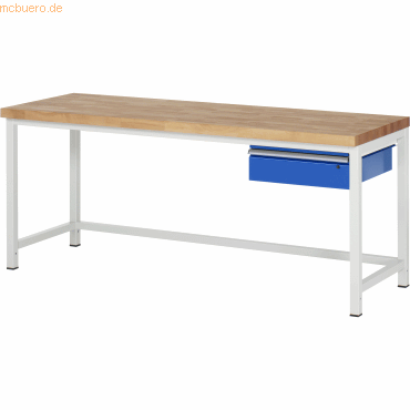 4040376997968 - Werkbank Serie 8000 stationär mit Hängeschublade B 2000 x T 700 x H 840 – 1040 mm 4040376997968 - Werkbank Serie 8000 stationär mit Hängeschublade B 2000 x T 700 x H 840 – 1040 mm