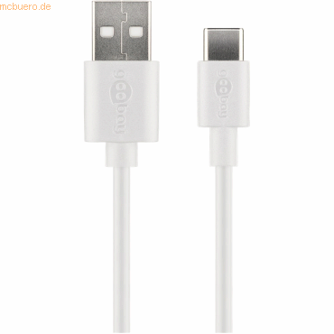 Goobay USB Kabel 45563 DAT USB-C/A 2.0 1m weiß