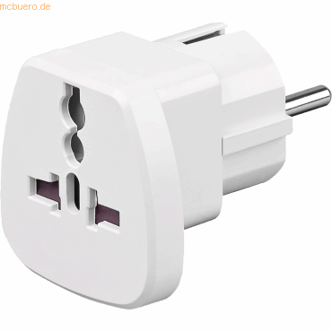 Goobay Reiseadapter 94026 Universal/Schutzkontakt CEE7/7 weiß