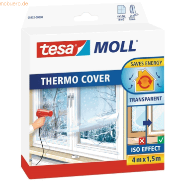 4 x Tesa Fenster-Isolierfolie Thermo Cover 4x1,5m transparent