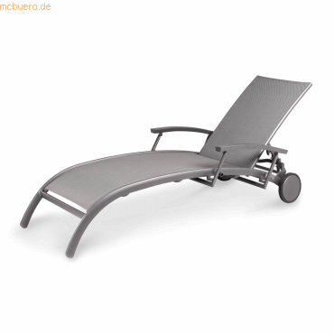 4043153088033 - BEST Gartenliege Rollliege Larino anthrazit matt anthrazit