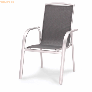 4043153088071 - BEST Gartenstuhl Stapelsessel Palermo silber silber