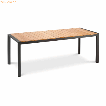 4043153106966 - BEST Gartentisch Tisch Paros 160x90cm anthrazit Teakholz anthrazit 4043153106966 - BEST Gartentisch Tisch Paros 160x90cm anthrazit Teakholz anthrazit