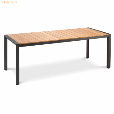 4043153106980 - BEST Gartentisch Tisch Paros 210x90cm anthrazit Teakholz anthrazit 4043153106980 - BEST Gartentisch Tisch Paros 210x90cm anthrazit Teakholz anthrazit