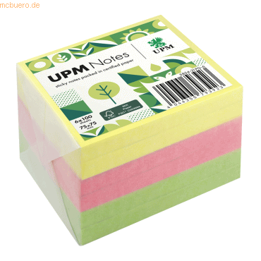 4044355793923 - Haftnotizen 5854-21PG-6 brillant 75x75mm je 2 x gelb rosa grün Quadratisch 4044355793923 6 Stück 4044355793923 - Haftnotizen 5854-21PG-6 brillant 75x75mm je 2 x gelb rosa grün Quadratisch 4044355793923 6 Stück