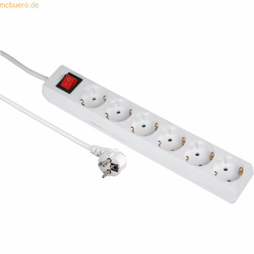 4047443171603 - Steckdosenleiste 6-fach weiß mSchalter 5m 4047443171603 108833
