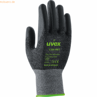 4048612021705 - Arbeitshandschuhe C300 Wet 6054209 anthrazit Größe L 9 Polyamid Polyethylen Glasfaser Bambus-Viskose 4048612021705 uvex 4048612021705 - Arbeitshandschuhe C300 Wet 6054209 anthrazit Größe L 9 Polyamid Polyethylen Glasfaser Bambus-Viskose 4048612021705 uvex