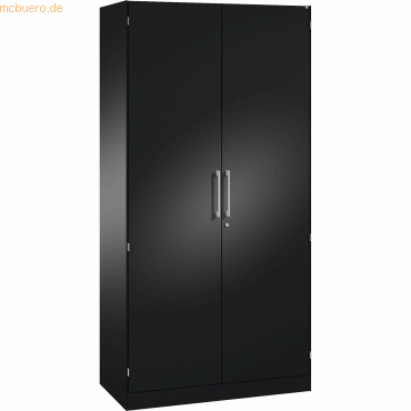 4050646008904 - Flügeltürenschrank ASISTO Höhe 1980 mm Breite 1000 mm 4 Fachböden schwarzgrau schwarzgrau C+P 4050646008904 - Flügeltürenschrank ASISTO Höhe 1980 mm Breite 1000 mm 4 Fachböden schwarzgrau schwarzgrau C+P