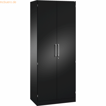 4050646009000 - Flügeltürenschrank ASISTO Höhe 1980 mm Breite 800 mm 4 Fachböden schwarzgrau schwarzgrau C+P