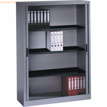 4050646309322 - Rollladenschrank mit Horizontal-Jalousie HxBxT 1660 x 1200 x 420 mm 3 Fachböden 4 Ordnerhöhen weißaluminium