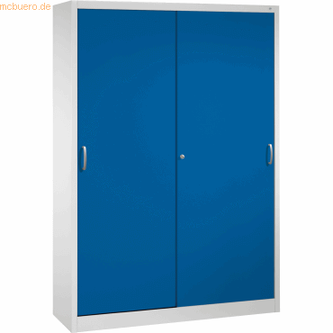 4050646326206 - C+p Möbelsysteme - c+p Schiebetürenschrank Acurado-2000 HxBxT 195x160x40cm Lichtgrau Enzianblau - Enzianblau