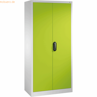4050646344545 - CP Stahlschrank C 2000 Acurado 9280-000 lichtgrau viridingrün 930 x 500 x 1950 cm aufgebaut