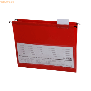 4052301008649 - Eichner Hängetaschen für Formate bis Din A4 PVC 10 Stück rot 4052301008649 - Eichner Hängetaschen für Formate bis Din A4 PVC 10 Stück rot