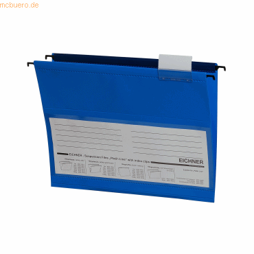4052301008779 - Hängemappenfür Formate bis DIN A4 Öffnung seitlich PVC blau 10 Stück