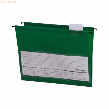 4052301008847 - Eichner Hängetaschen für Formate bis Din A4 PVC 10 Stück grün