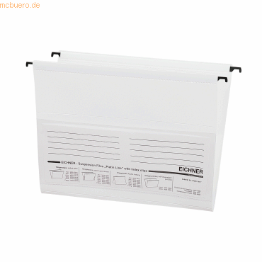 4052301008861 - Eichner Hängetaschen für Formate bis Din A4 PVC 10 Stück weiß