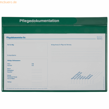 4052301023352 - BOI Pflegedokumentenmappen System Line 8 Klarsichttaschen 4 Registerblätter PVC 19 mm Füllhöhe grün 4052301023352 - BOI Pflegedokumentenmappen System Line 8 Klarsichttaschen 4 Registerblätter PVC 19 mm Füllhöhe grün