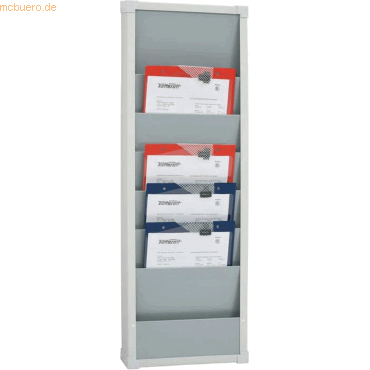 4052301036659 - Werkstattplaner Eichner 1-bahnig 6 Schienen für bis zu 6 Auftragstaschen des Formates A4 B 315 x H 900 mm Kunststoff grau 4052301036659 - Werkstattplaner Eichner 1-bahnig 6 Schienen für bis zu 6 Auftragstaschen des Formates A4 B 315 x H 900 mm Kunststoff grau