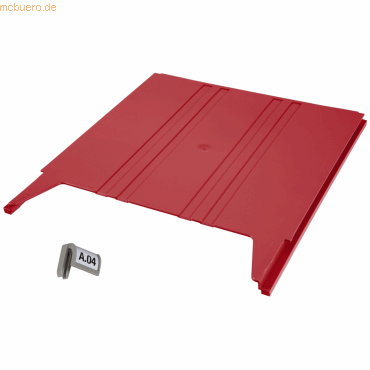 4052301088900 - Ablagefach Eichner Flat für Wandsortierer Füllhöhe 9 mm B 240 x T 15 x H 302 mm rot 4052301088900 - Ablagefach Eichner Flat für Wandsortierer Füllhöhe 9 mm B 240 x T 15 x H 302 mm rot