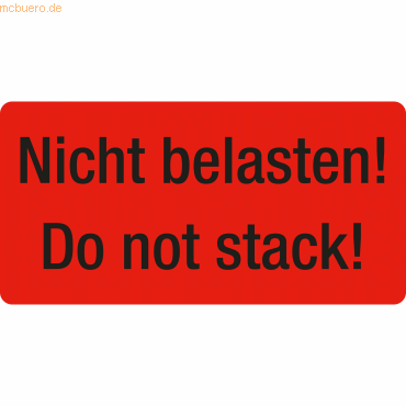 4052301100824 - Warnetiketten rot »Nicht belasten!« 100 x 50 cm 4052301100824 250 Stück