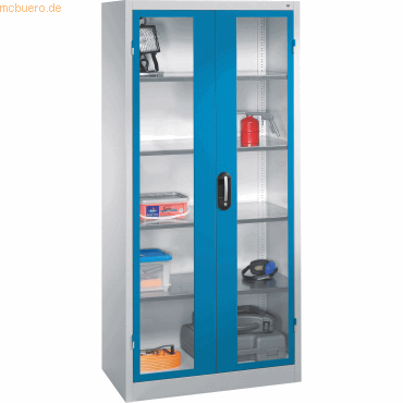 4052574772285 - CP Stahlschrank 8921-055 1050-80 lichtgrau lichtblau Acrylglas 930 x 500 x 1950 cm aufgebaut 4052574772285 - CP Stahlschrank 8921-055 1050-80 lichtgrau lichtblau Acrylglas 930 x 500 x 1950 cm aufgebaut