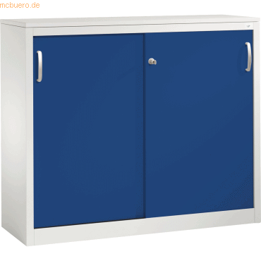 4052574934706 - C+P Sideboard mit Schiebetüren Acurado H1000xB1200xT400mm Korpus Lichtgrau Fronten Enzianblau Inneneinrichtung Lichtgrau Abdeckplatte Hellgrau Anzahl Fächer 2 4052574934706 - C+P Sideboard mit Schiebetüren Acurado H1000xB1200xT400mm Korpus Lichtgrau Fronten Enzianblau Inneneinrichtung Lichtgrau Abdeckplatte Hellgrau Anzahl Fächer 2