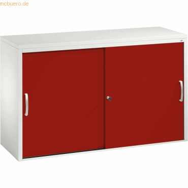 4052574970575 - C+P Sideboard mit Schiebetüren Acurado H720xB1200xT400mm Korpus Lichtgrau Fronten Rubinrot Anzahl Fächer 2 4052574970575 - C+P Sideboard mit Schiebetüren Acurado H720xB1200xT400mm Korpus Lichtgrau Fronten Rubinrot Anzahl Fächer 2