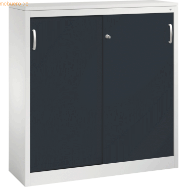 4052574992874 - C+P Sideboard mit Schiebetüren Acurado H1200xB1200xT400mm Korpus Lichtgrau Fronten Schwarzgrau Anzahl Fächer 2 4052574992874 - C+P Sideboard mit Schiebetüren Acurado H1200xB1200xT400mm Korpus Lichtgrau Fronten Schwarzgrau Anzahl Fächer 2