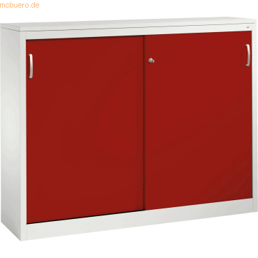 4052574992898 - C+P Sideboard mit Schiebetüren Acurado H1200xB1600xT400mm Korpus Lichtgrau Fronten Rubinrot Anzahl Fächer 4 4052574992898 - C+P Sideboard mit Schiebetüren Acurado H1200xB1600xT400mm Korpus Lichtgrau Fronten Rubinrot Anzahl Fächer 4