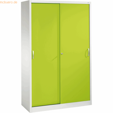 4053597270949 - C+P Schiebetürenschrank Acurado H1950xB1200xT500mm Korpus Lichtgrau Fronten Viridingrün Anzahl Fächer 4 4053597270949 - C+P Schiebetürenschrank Acurado H1950xB1200xT500mm Korpus Lichtgrau Fronten Viridingrün Anzahl Fächer 4