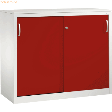 4053597271434 - C+P Sideboard mit Schiebetüren Acurado H1000xB1200xT500mm Korpus Lichtgrau Fronten Rubinrot Anzahl Fächer 2 4053597271434 - C+P Sideboard mit Schiebetüren Acurado H1000xB1200xT500mm Korpus Lichtgrau Fronten Rubinrot Anzahl Fächer 2