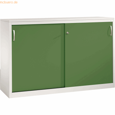 4053597275357 - C+P Sideboard mit Schiebetüren Acurado H1000xB1600xT400mm Korpus Lichtgrau Fronten Resedagrün Anzahl Fächer 2 4053597275357 - C+P Sideboard mit Schiebetüren Acurado H1000xB1600xT400mm Korpus Lichtgrau Fronten Resedagrün Anzahl Fächer 2