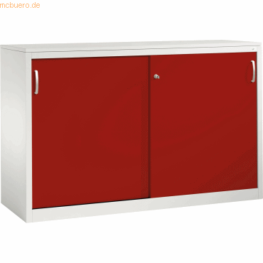 4053597279782 - C+P Sideboard mit Schiebetüren Acurado H1000xB1600xT500mm Korpus Lichtgrau Fronten Rubinrot Anzahl Fächer 4 4053597279782 - C+P Sideboard mit Schiebetüren Acurado H1000xB1600xT500mm Korpus Lichtgrau Fronten Rubinrot Anzahl Fächer 4