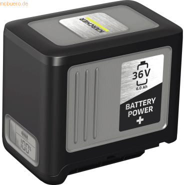 4054278636009 - Kärcher Wechselakku Battery Power+ 36 60 für alle Kärcher 36 V Akkugeräte Spannung 36 V Kapazität 6 Ah LC-Display Überspannungsschutz schwarz 4054278636009 - Kärcher Wechselakku Battery Power+ 36 60 für alle Kärcher 36 V Akkugeräte Spannung 36 V Kapazität 6 Ah LC-Display Überspannungsschutz schwarz