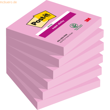 4054596926172 - Haftnotiz Super Sticky 76 x 76 mm tropicalpink 4054596926172 90 Blatt