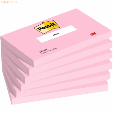 4054596926608 - Post-it Haftnotizen Haftnotizen 127 x 76 mm Blanko Rosa 655-PNK 100 6 Stück à 100 Blatt 4054596926608 - Post-it Haftnotizen Haftnotizen 127 x 76 mm Blanko Rosa 655-PNK 100 6 Stück à 100 Blatt
