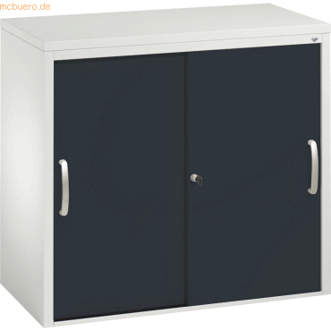 4055404374826 - C+P Sideboard mit Schiebetüren Acurado H720xB800xT400mm Korpus Lichtgrau Fronten Schwarzgrau Anzahl Fächer 1 4055404374826 - C+P Sideboard mit Schiebetüren Acurado H720xB800xT400mm Korpus Lichtgrau Fronten Schwarzgrau Anzahl Fächer 1