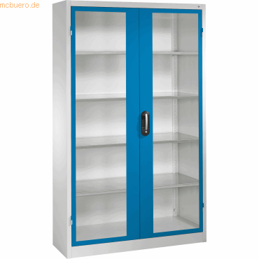 4055404458649 - CP Stahlschrank 8930-055 9360-80 lichtgrau lichtblau Acrylglas 1200 x 400 x 1950 cm aufgebaut 4055404458649 - CP Stahlschrank 8930-055 9360-80 lichtgrau lichtblau Acrylglas 1200 x 400 x 1950 cm aufgebaut