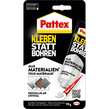 4057278005547 - Pattex Montagekleber Kleben statt Bohren Kristallklar 90 g Tube transparent Kraftkleber 4057278005547 - Pattex Montagekleber Kleben statt Bohren Kristallklar 90 g Tube transparent Kraftkleber