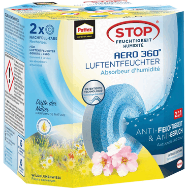 4057278008067 - AERO 360° Luftentfeuchter Wildblumenwiese Tabs Nachfüllpack 2 x 450 g 4057278008067 - AERO 360° Luftentfeuchter Wildblumenwiese Tabs Nachfüllpack 2 x 450 g