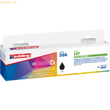 4057305045201 - EDD-566 schwarz Tintenpatrone ersetzt HP 913A (L0R95AE) 4057305045201 Edding 4057305045201 - EDD-566 schwarz Tintenpatrone ersetzt HP 913A (L0R95AE) 4057305045201 Edding
