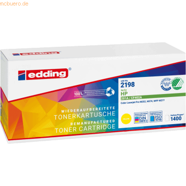 4057305045287 - Toner ersetzt HP 201A (CF402A) Kompatibel Gelb 1400 Seiten EDD-2198 18-2198 4057305045287 - Toner ersetzt HP 201A (CF402A) Kompatibel Gelb 1400 Seiten EDD-2198 18-2198