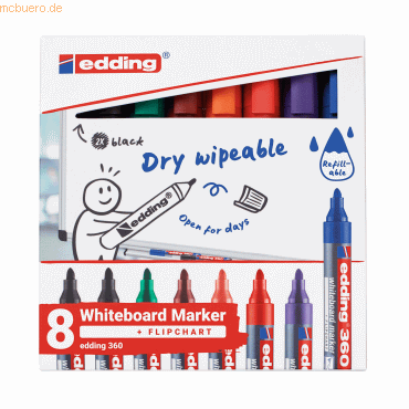 4057305058362 - Boardmarker-Set 360 4-360-8-S2999 Etui 8-farbig sortiert 15-3mm Rundspitze 4057305058362 8 Stück 4057305058362 - Boardmarker-Set 360 4-360-8-S2999 Etui 8-farbig sortiert 15-3mm Rundspitze 4057305058362 8 Stück