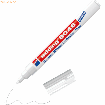 4057305061089 - Industriemarker 8046 4-8046049 weiß 1-3mm Rundspitze 4057305061089 Edding